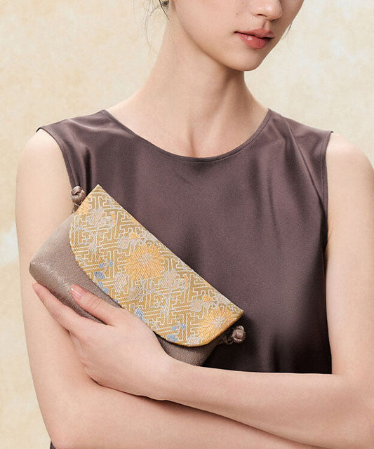 New Chinese Style Silk Versatile Clutch Crossbody Bag