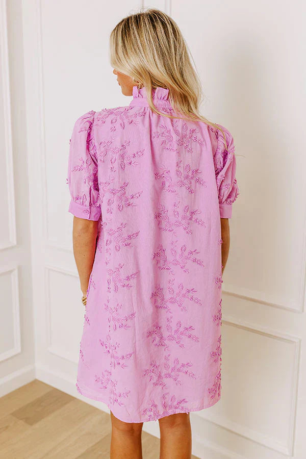 Sunday Brunch Embroidered Mini Dress In Lavender