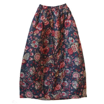 Vintage Printed Quilted Skirt