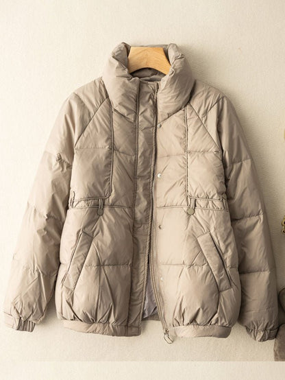 Lightweight And Loose Literary Vintage Short Version Down Jacket
