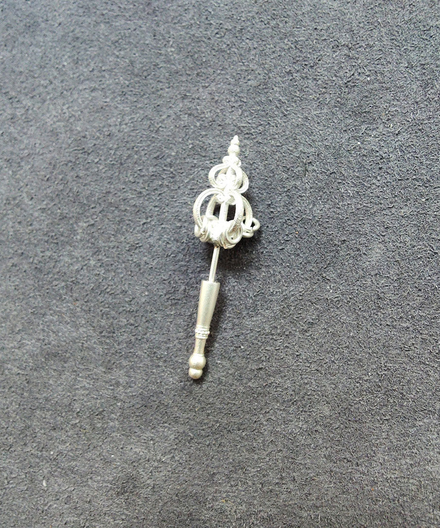 Original Design Gold Copper Zen Staff Earrings