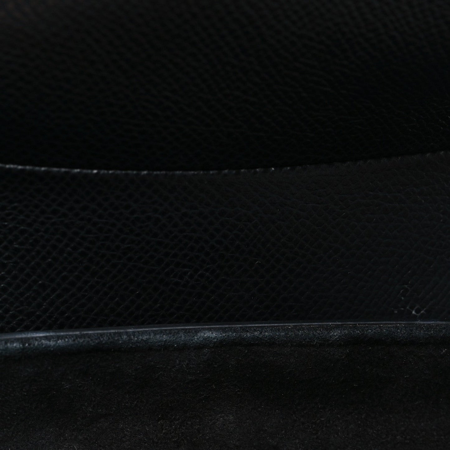 Grained Calfskin Saddle Bag Black