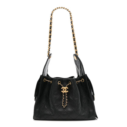 Caviar Quilted Small Chanel 25 Handbag Black