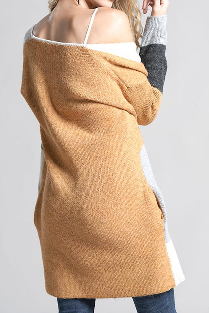 Knit Multi color Long Sleeve Cardigan