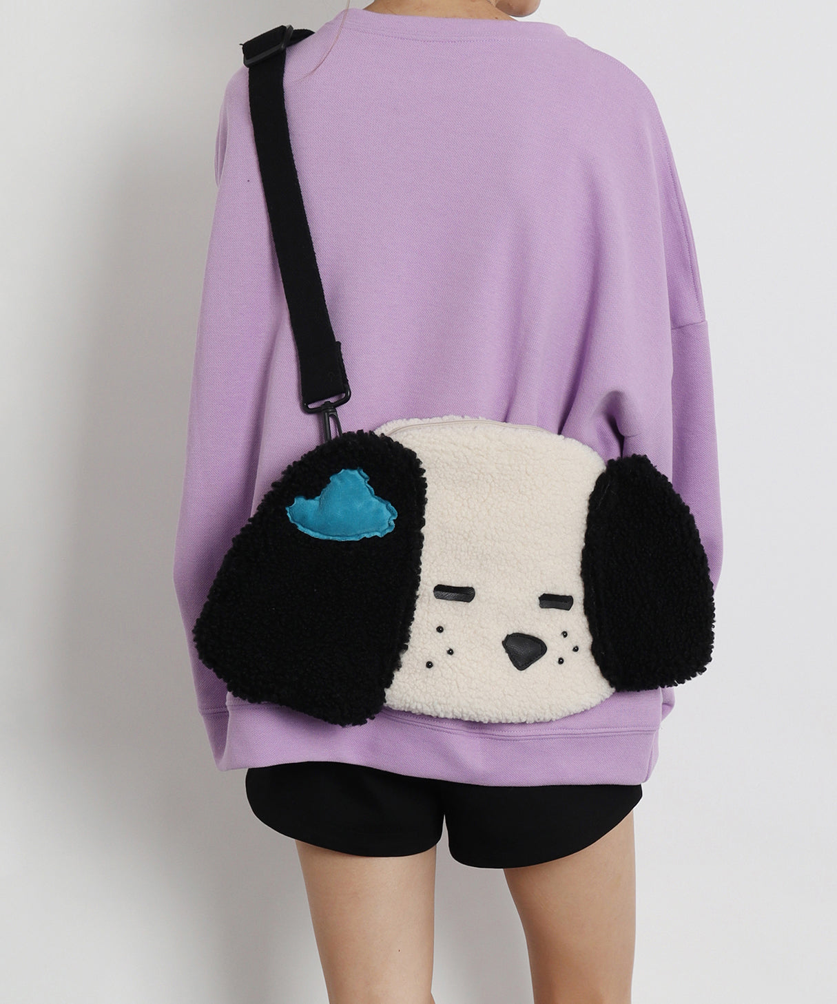 Cute Litter Gog Fuzzy Fur Fluffy Message Bag