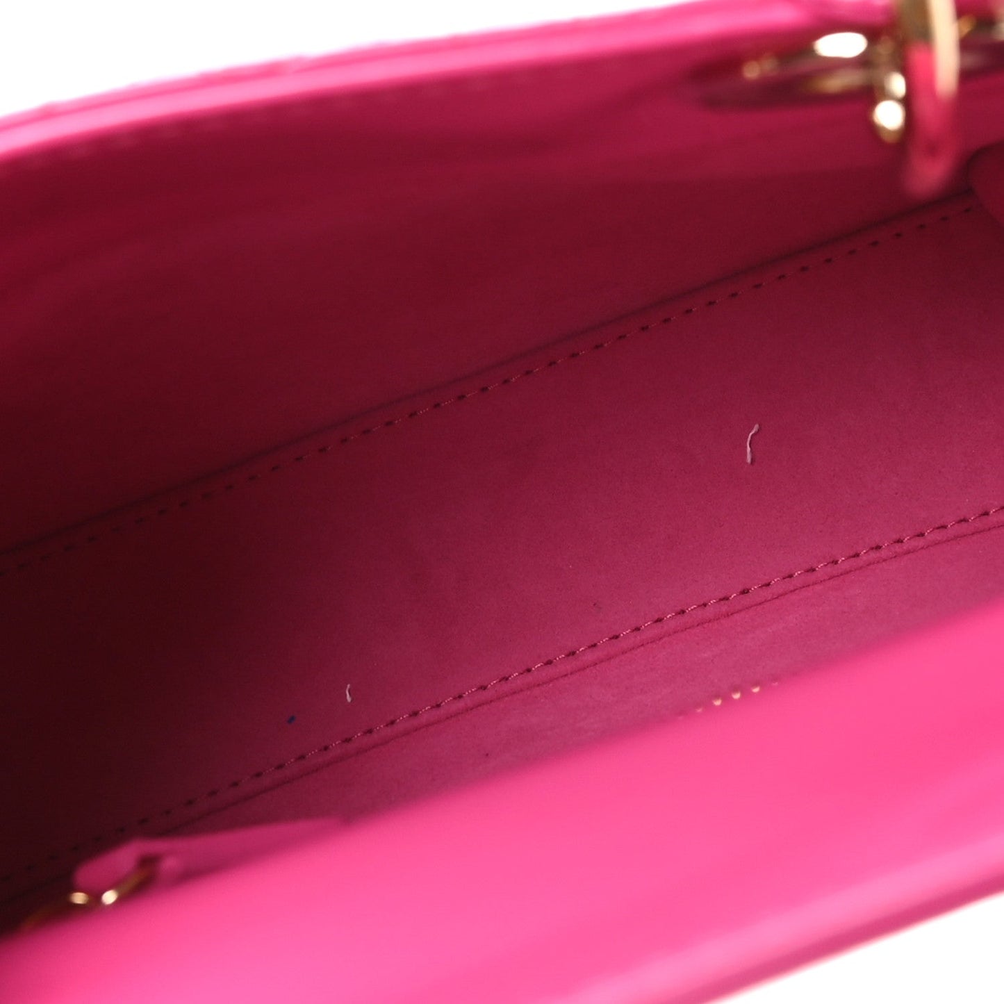 Patent Cannage Mini Lady Dior Pink