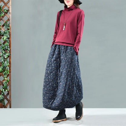Vintage Floral Quilted Skirt