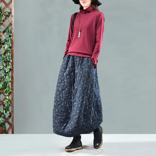 Vintage Floral Quilted Skirt