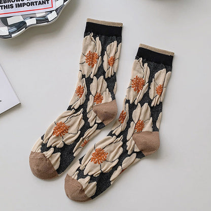 5 Pairs Women Pure Cotton Japan Style Socks