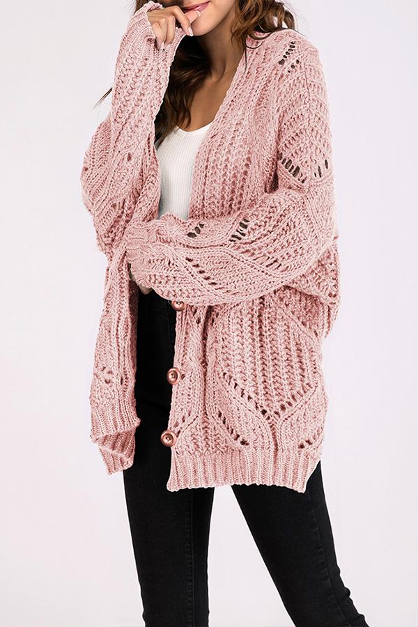 Solid Color V Neck Sweater