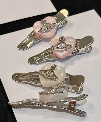 Original Design White Stainless Steel Love Hairpin