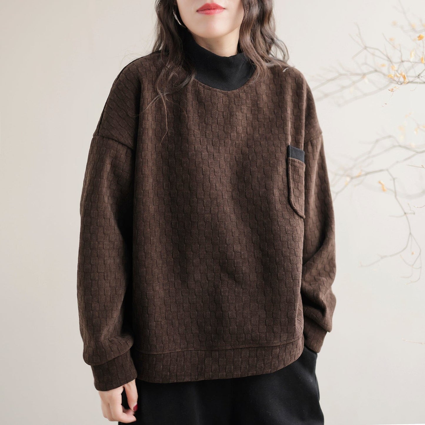 Women Retro Loose Casual Winter Cotton Sweater