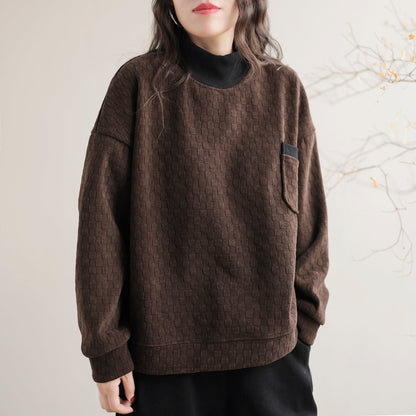 Women Retro Loose Casual Winter Cotton Sweater