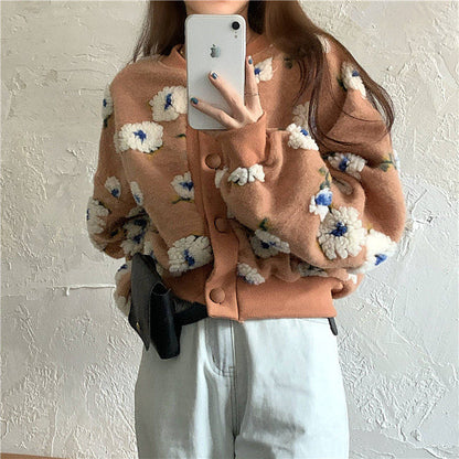Vintage flowers, short coats, loose  tops  1458