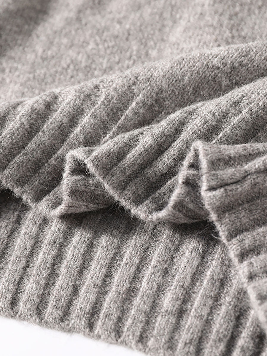 Women Winter Casual Soft Knitted Solid Loose Sweater