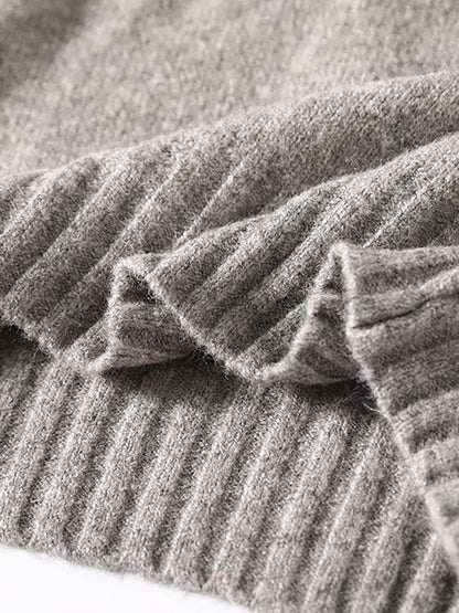 Women Winter Casual Soft Knitted Solid Loose Sweater