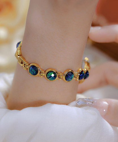 Fashion Blue Metal Hardlex Crystal Quartz Movement Watches