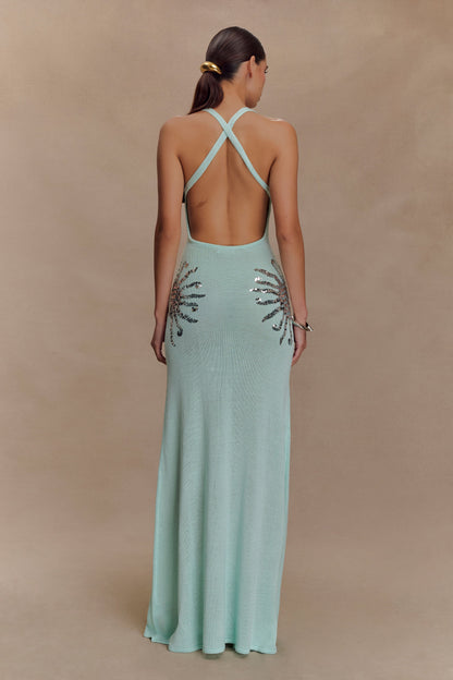 Sexy Sleeveless Halter Slim-Fit Sequined Dress