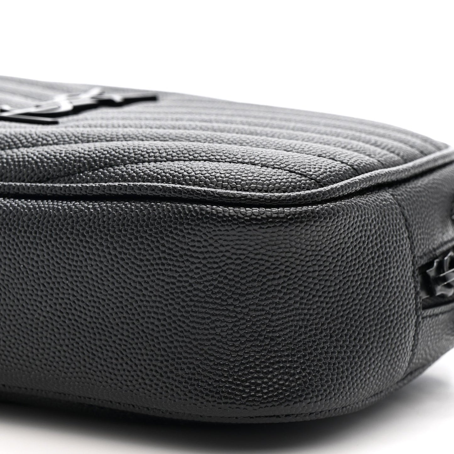 Grain De Poudre Matelasse Monochrome Monogram Mini Lou Camera Bag Black