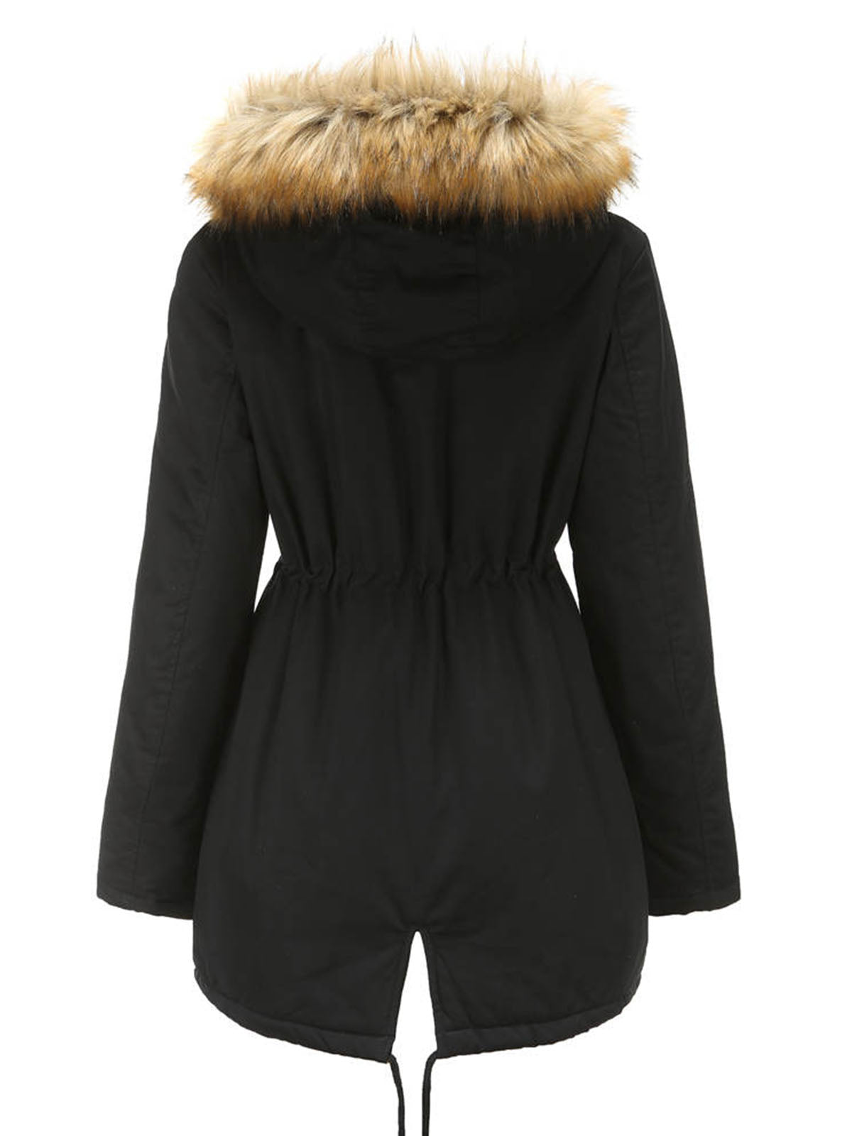 Women's Coat Street Daily Winter Plush Long Coat Solid Color Oversized Fur Warm Coat