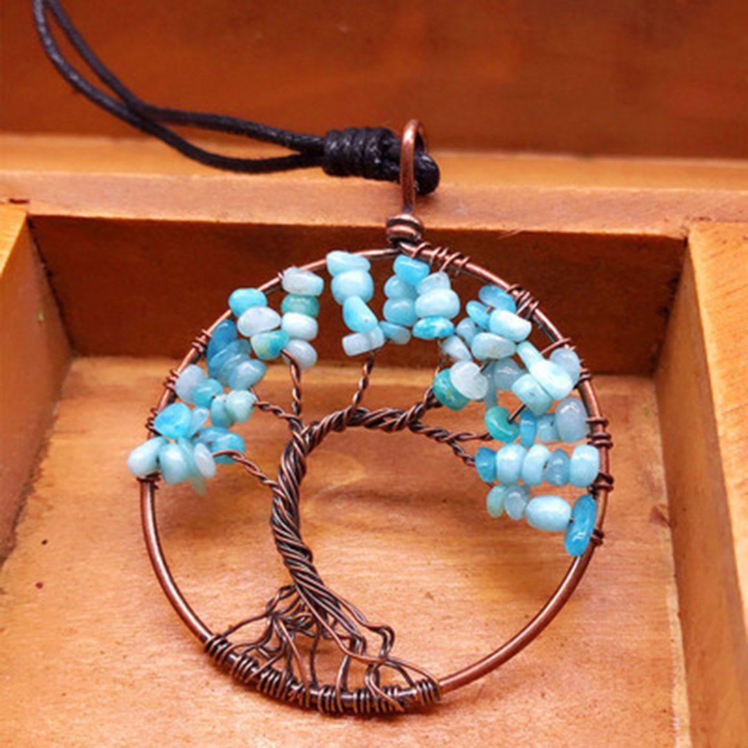 Tree Shape Roung Meatl Vintage Necklace