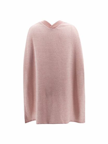 Solid Color Shawl Sweater