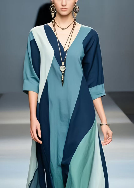 Casual Multicolour Asymmetrical Design Cotton Holiday Dress Summer