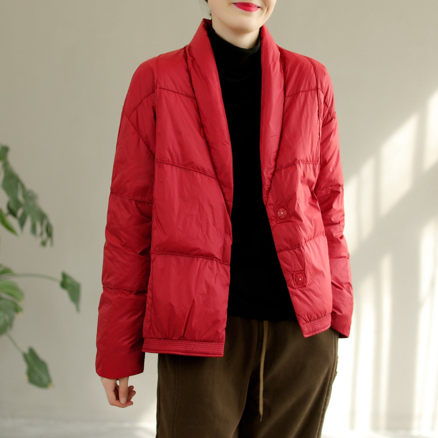 Women Winter Retro Casual Down Coat