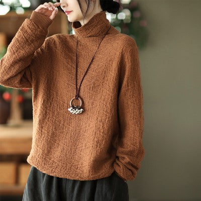 Vintage Jacquard Turtleneck Sweater