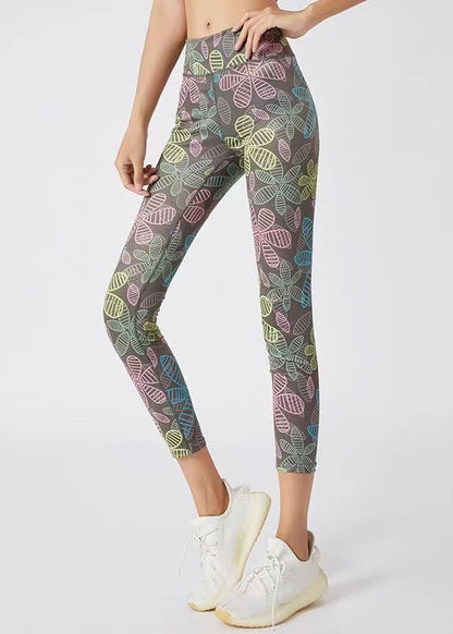 Ignite Coffee Print Tummy Control Capri Athletic Leggings