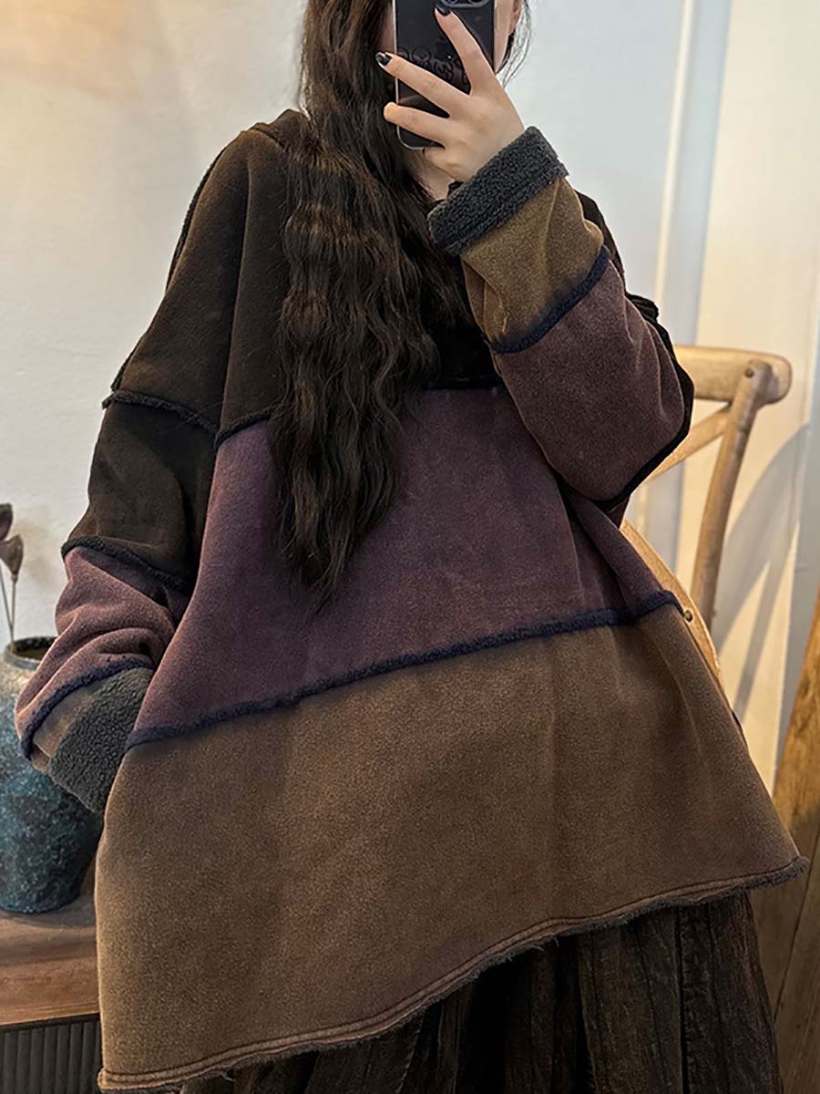 Women Vintage Wool Sweatshirt