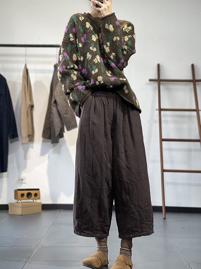 Vintage Jacquard Knitted Pullover Sweater