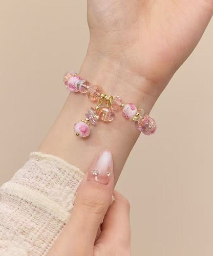Cute Yellow Alloy Crystal Charm Bracelet