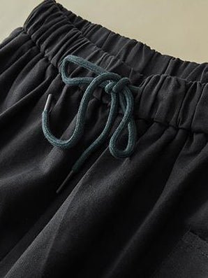 Simple Style Comfortable Elastic Waist Ladies Radish Pants
