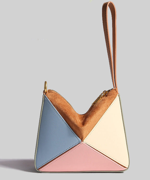 Geometric Color Block Faux Leather Versatile Cross-body Handbag