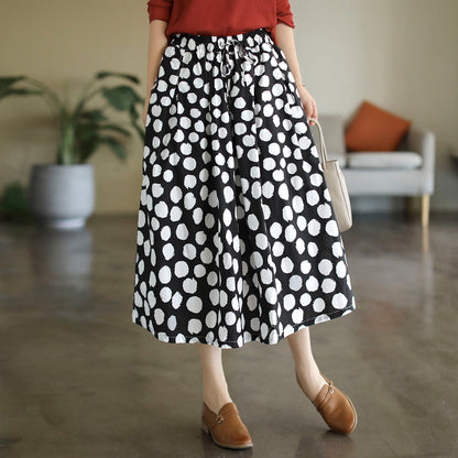 Cozy Retro Fashion Cotton A-Line Skirt