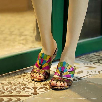 Bohemian Retro Handmade Comfortable Casual Sandals Slippers 36-42