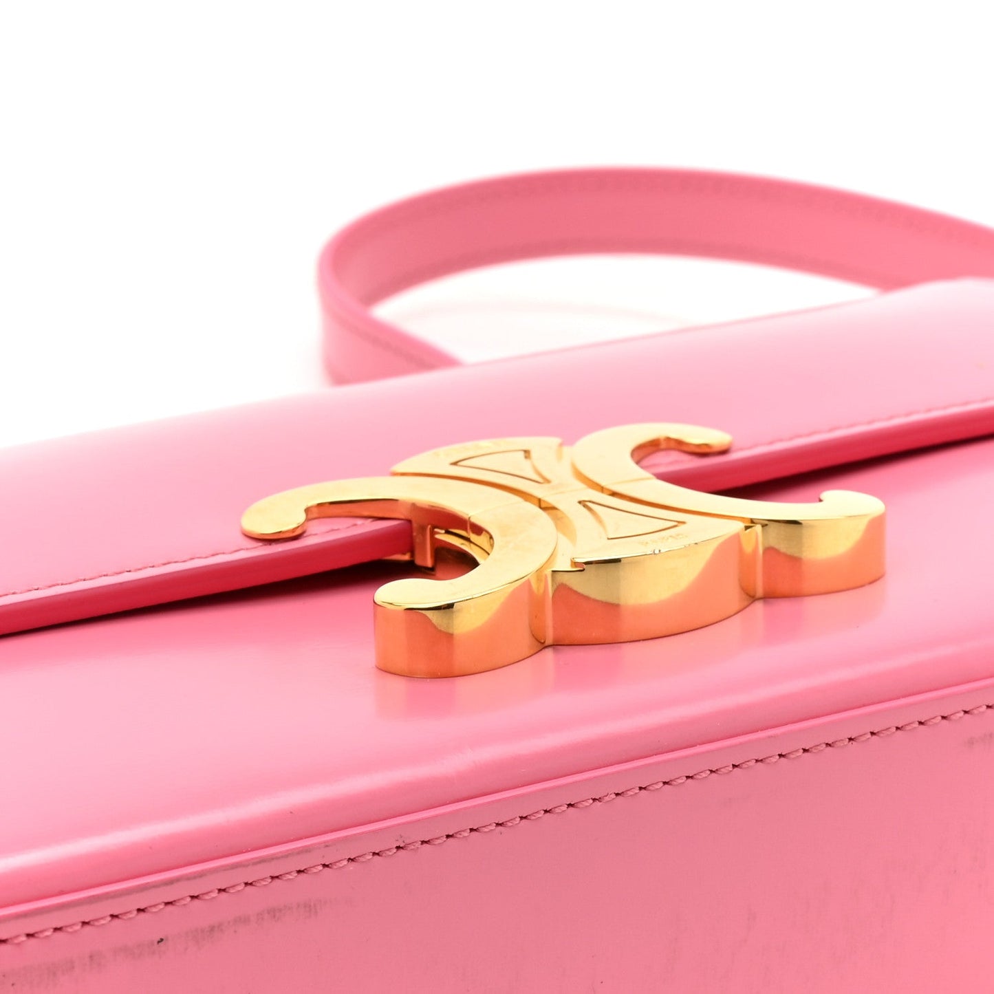 Shiny Calfskin Triomphe Flamingo