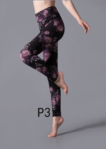 Chic Print High Waist Capri Running Leggings