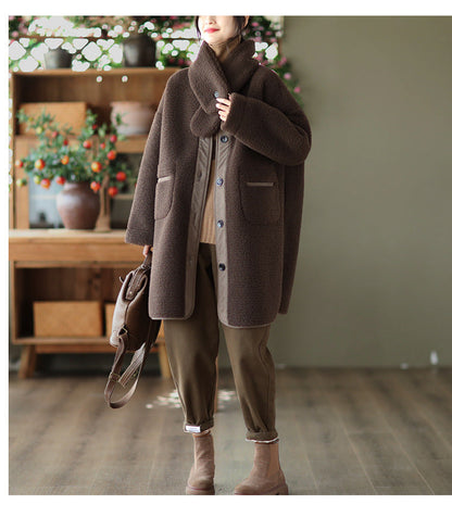 Fashion Mid-Length Sherpa Thermal Jacket