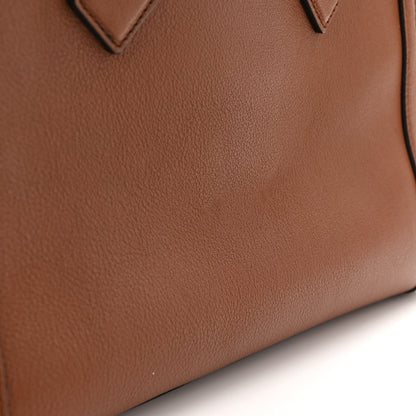 Wonka Grain Calfskin Small Diana Tote Bag Cuir Yellow Fluo
