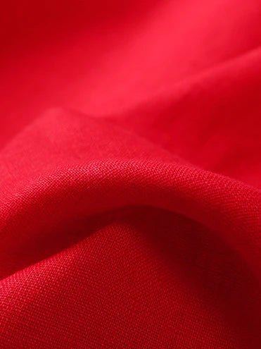 Loose Linen Loose Solid Bowknot Straight Pants
