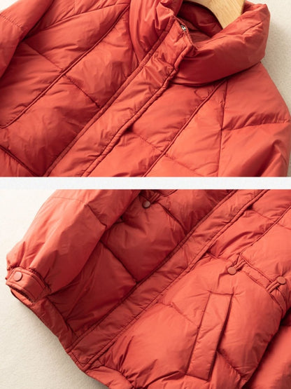Lightweight And Loose Literary Vintage Short Version Down Jacket