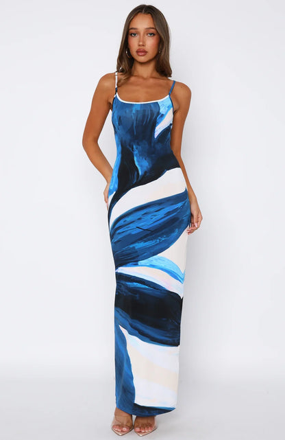 Feeling The Heat Maxi Dress Midnight Petal