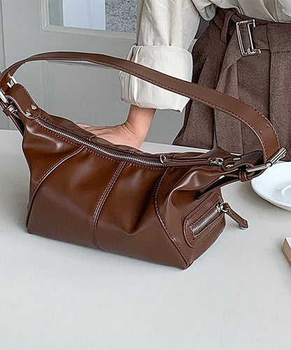 Stylish Black Solid Durable Faux Leather Shoulder Bags