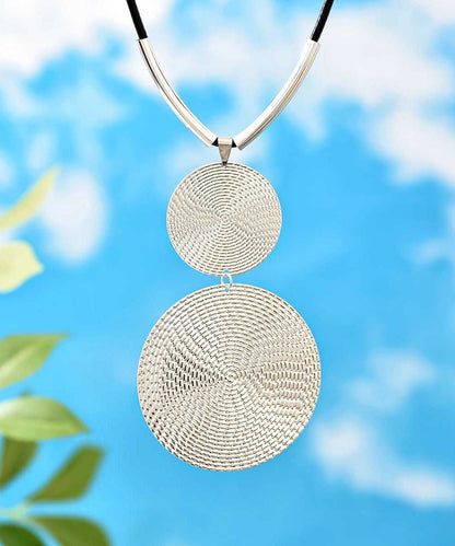 Bohemian Silk Metal Asymmetrical Pendant Necklace