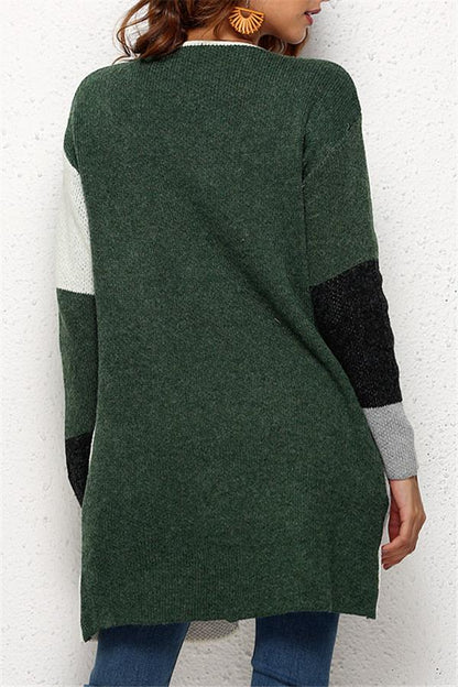Knit Multi color Long Sleeve Cardigan