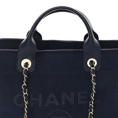 Mixed Fibers Small Deauville Tote Navy