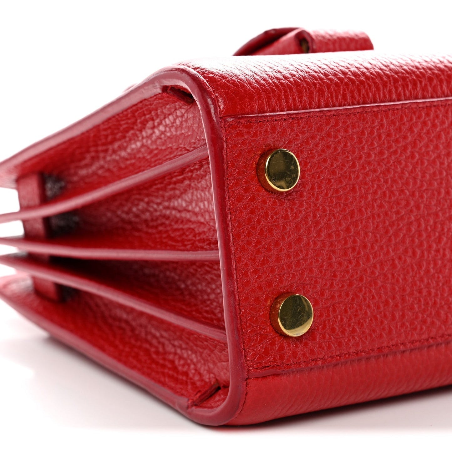 Grained Calfskin Nano Sac De Jour Souple Lipstick Red