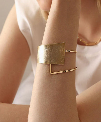 Original Design Gold Metal Asymmetrical Cuff